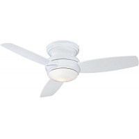 Minka-Aire F593L-WH Traditional Concept LED 44" 3-Blade Ceiling Fan and Wall Control  White (LED Light) - B06XY1CGZJ